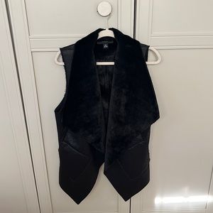 Super Soft Faux Fur Lined/Faux Leather Vest